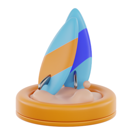 Surfboard  3D Icon