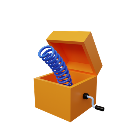 Surprise box  3D Illustration