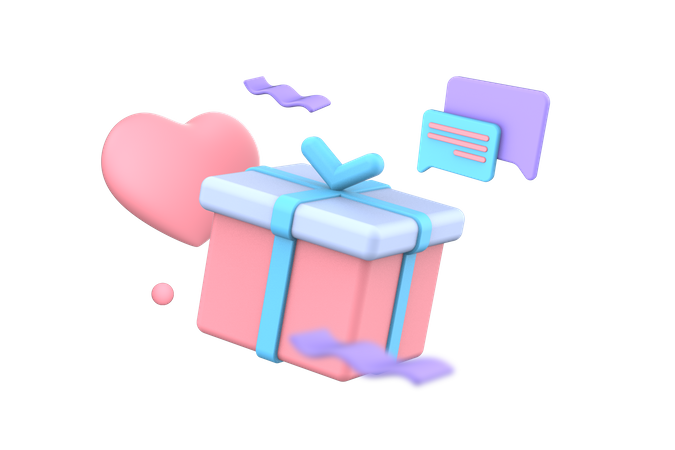 Surprise Gift  3D Illustration