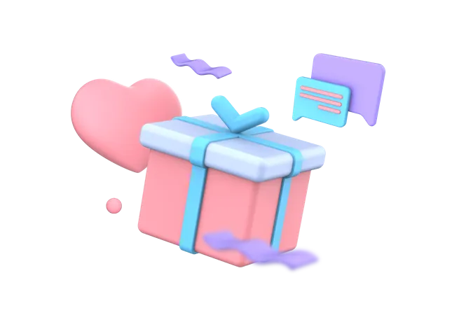 Surprise Gift  3D Illustration