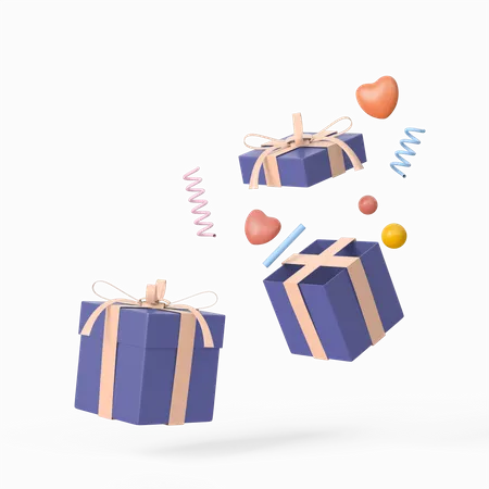 Surprise Gift Box  3D Icon