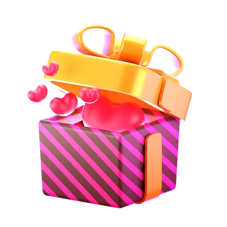 Surprise Love Box  3D Icon