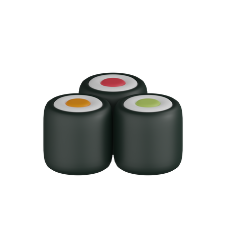 Sushi Roll  3D Icon