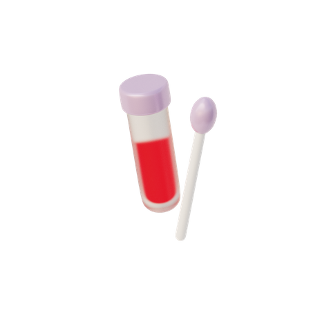 Swab Test  3D Illustration