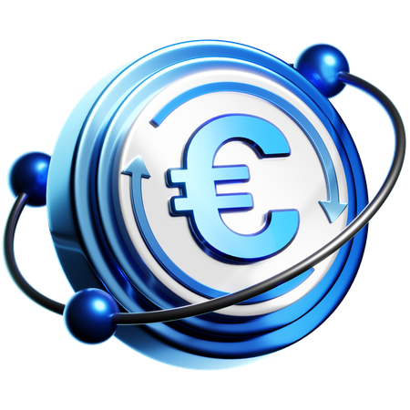 Échange d'euros  3D Icon