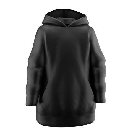 Sweat à capuche noir  3D Icon