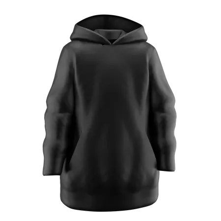 Sweat à capuche noir  3D Icon