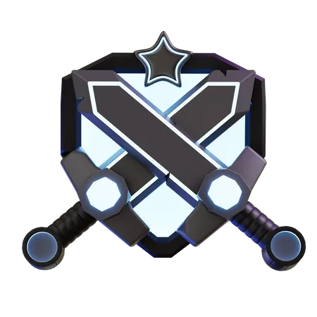 Swords And Shield  3D Icon