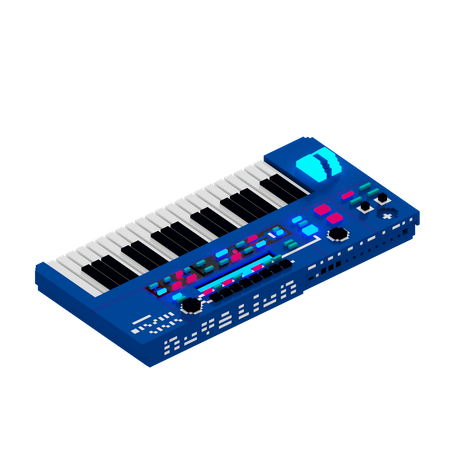 Synthesizer  3D Illustration