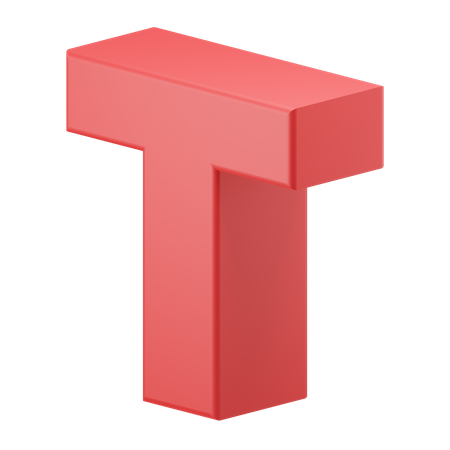 T alphabet  3D Icon