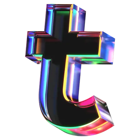 T Letter  3D Icon