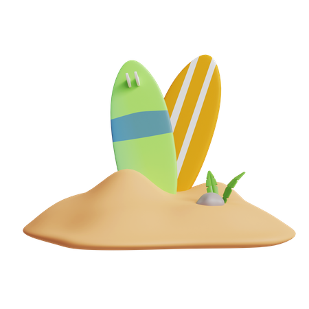 Tabla de surf  3D Icon