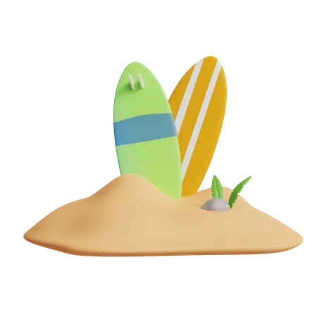 Tabla de surf  3D Icon