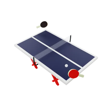 Table tennis  3D Illustration