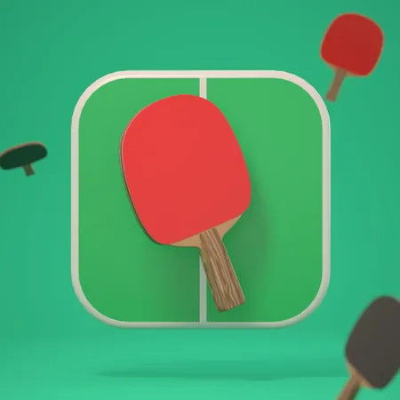 Table Tennis  3D Illustration