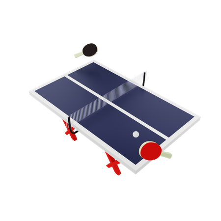 Table tennis  3D Illustration