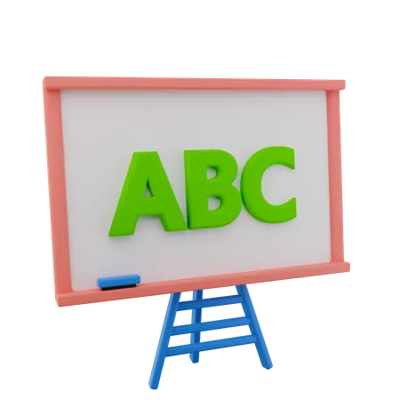 École de tableau blanc  3D Icon