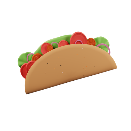 Taco maxicano  3D Icon