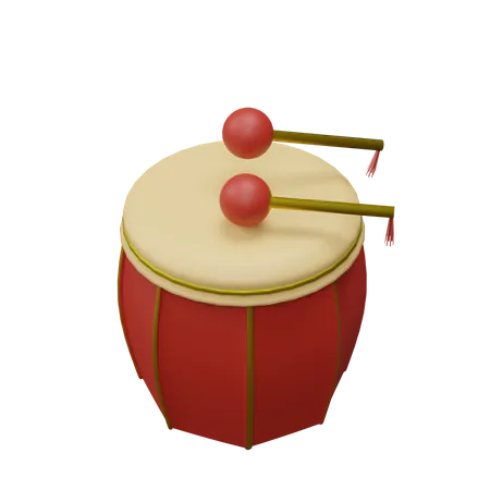 Tambor chino  3D Icon