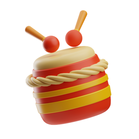 Tambor chino  3D Icon