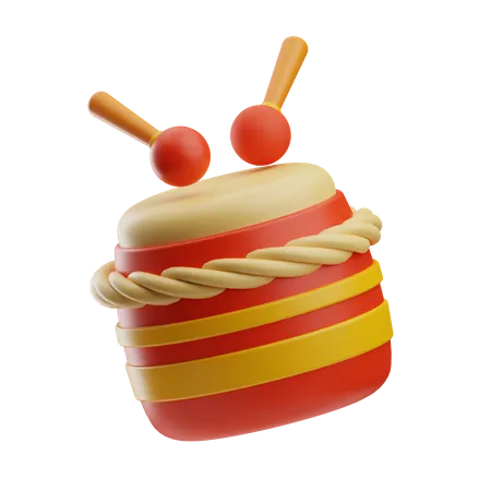 Tambor chino  3D Icon