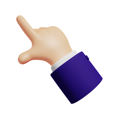 Tap hand gesture  3D Illustration