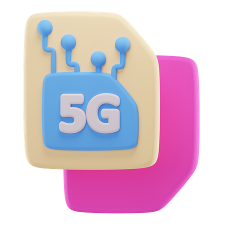 Tarjeta sim 5g  3D Icon