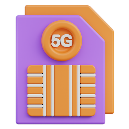 Tarjeta sim 5g  3D Icon