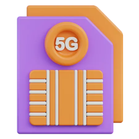 Tarjeta sim 5g  3D Icon