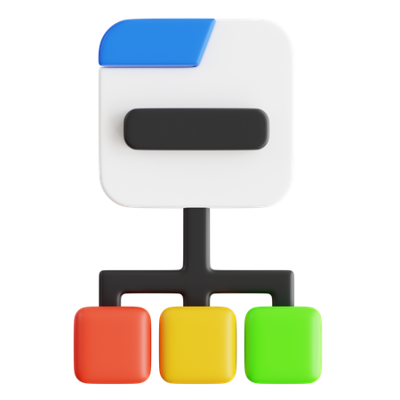 Task allocation hierarchy  3D Icon