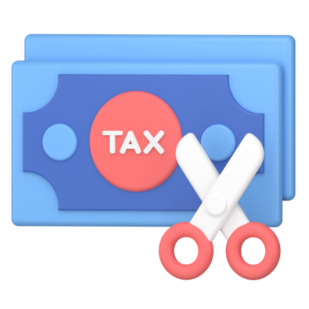 Tax cut  3D Icon