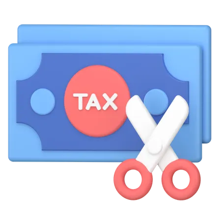 Tax cut  3D Icon