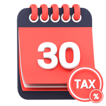 Tax Paying Date  3D Icon