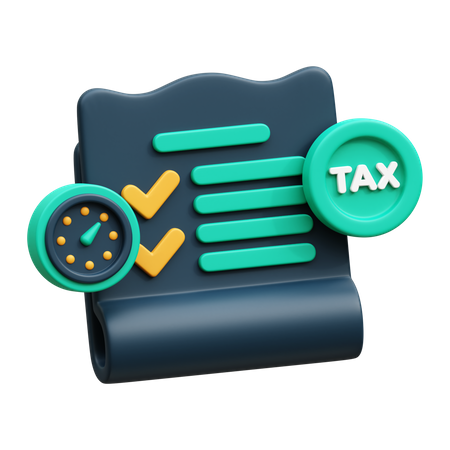 Tax Time  3D Icon