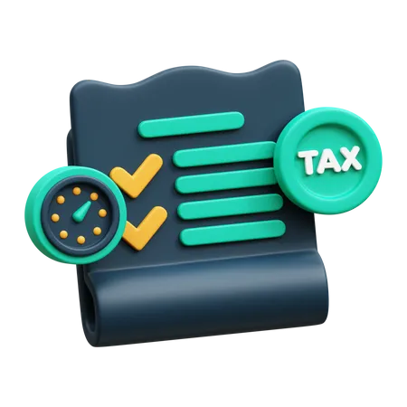 Tax Time  3D Icon