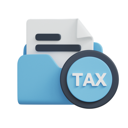 Taxation File Folder  3D Icon