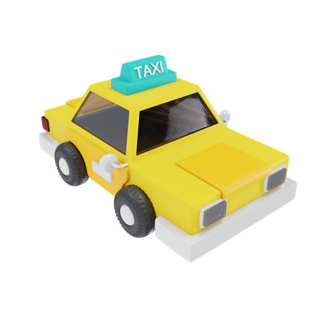 Taxi Car  3D Icon