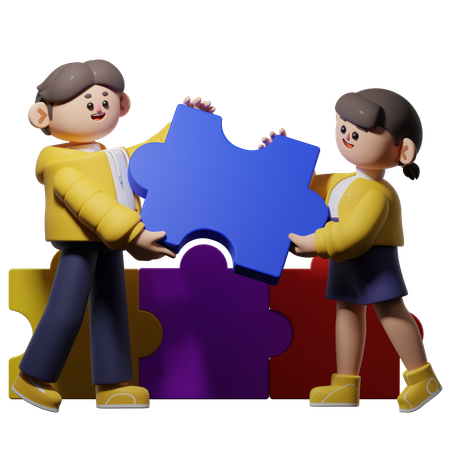 Team Work  3D Illustration