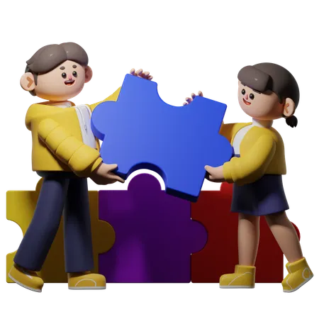 Team Work  3D Illustration