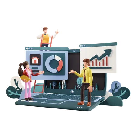 Teamwork  3D Illustration