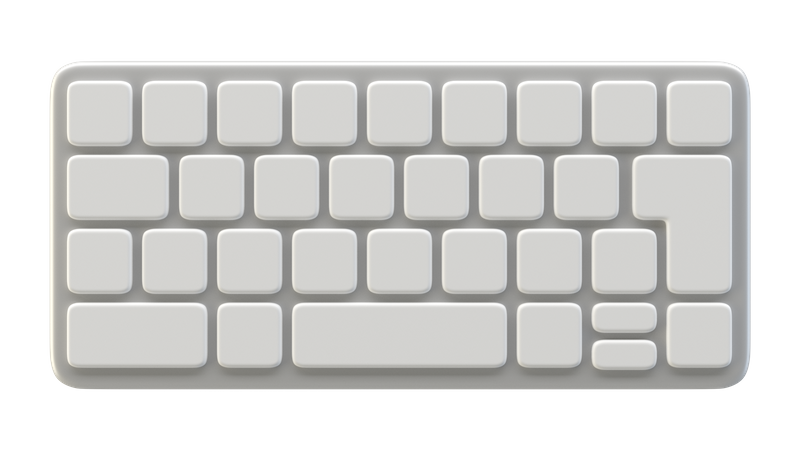 Teclado  3D Illustration