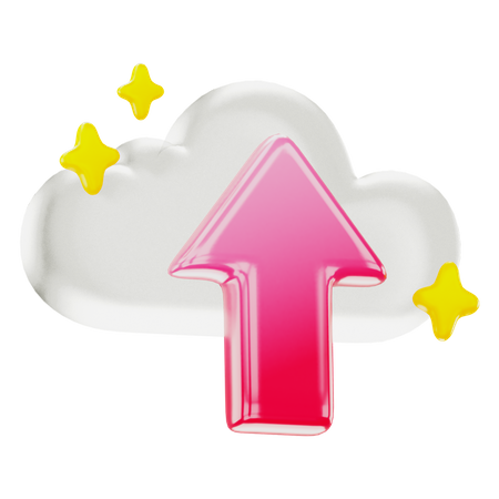 Téléchargement dans le cloud  3D Icon