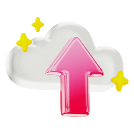 Téléchargement dans le cloud  3D Icon