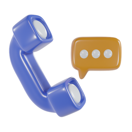 Bate-papo por telefone  3D Icon