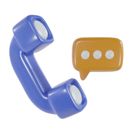 Bate-papo por telefone  3D Icon