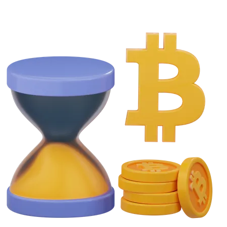 Tempo de investimento em bitcoin  3D Icon