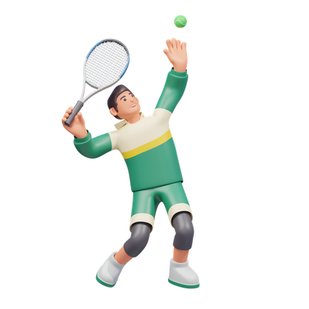 Service de tennis  3D Illustration