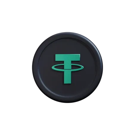 Moneda criptográfica Tether  3D Icon