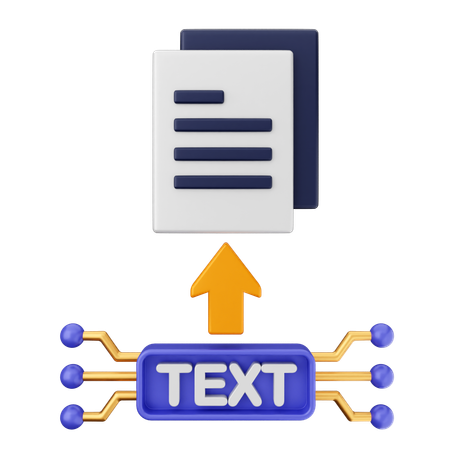 Text To File Ai  3D Icon