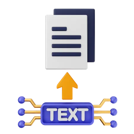 Text To File Ai  3D Icon